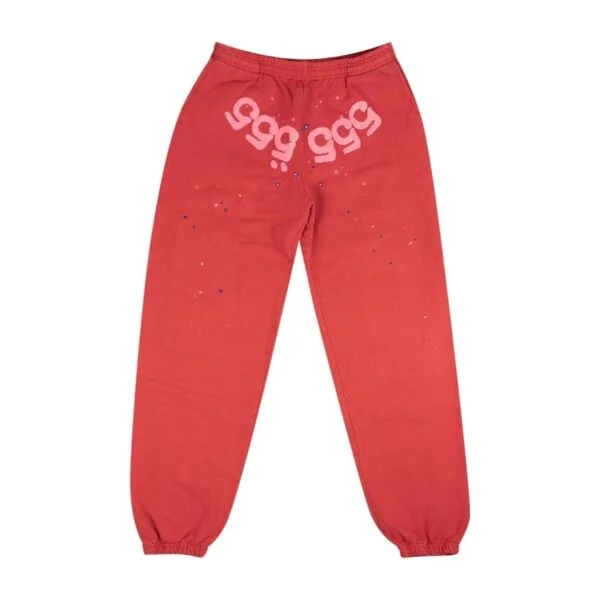 Sp5der-555555-Angel-Number-Sweatpant-600x600 Sp5der Worldwide Red Angel Number 555 Sweatpants Red